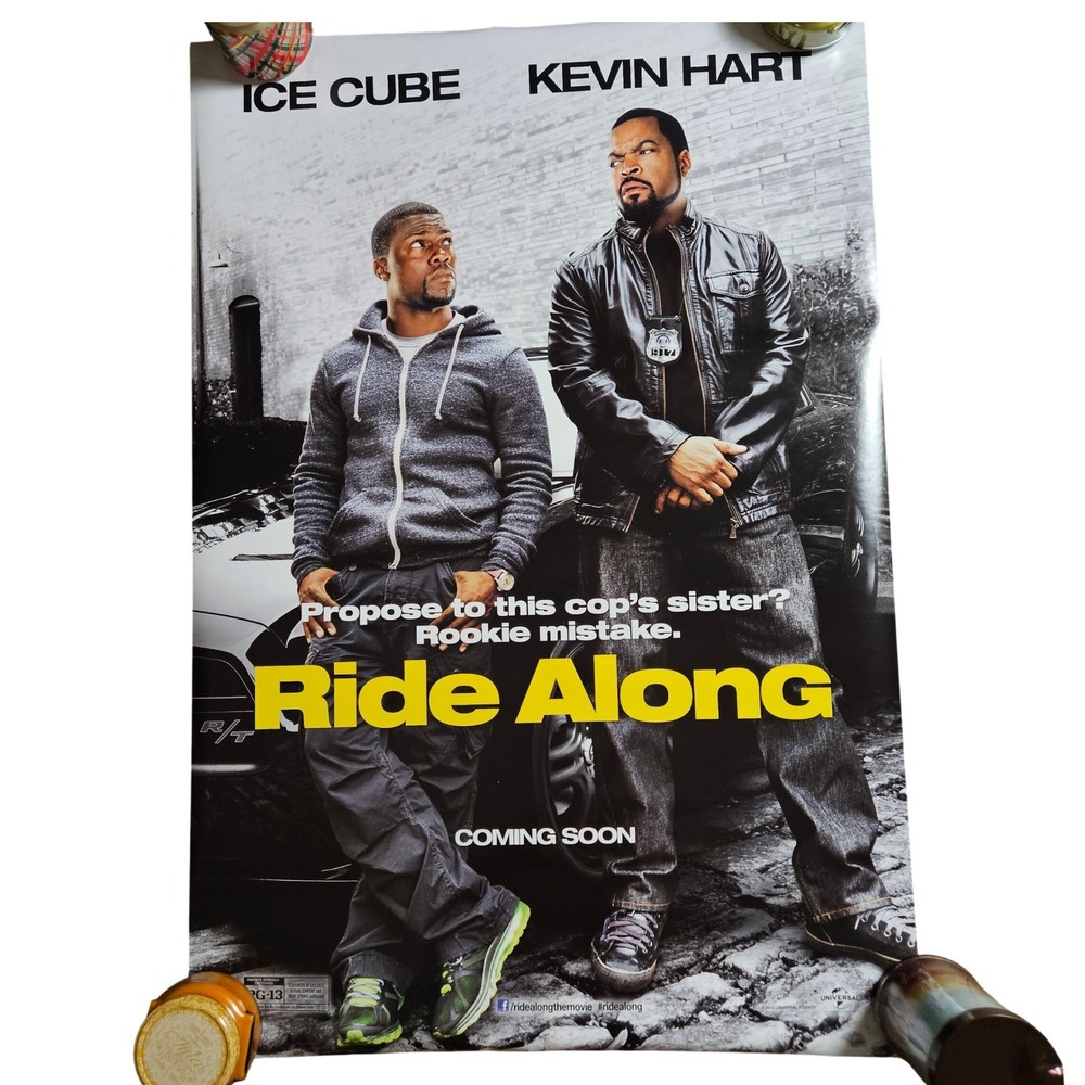 Ride Along 2014 Original Advance Movie Poster 27x40 Kevin Hart Ice Cube D/S